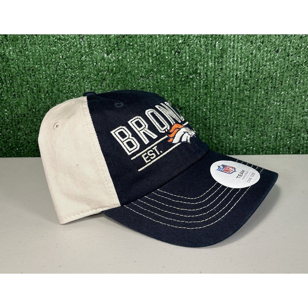 Denver Broncos Hat NFL Team Apparel Navy Blue Adjustable Snapback Men’s NWT OSFM - Picture 2 of 5